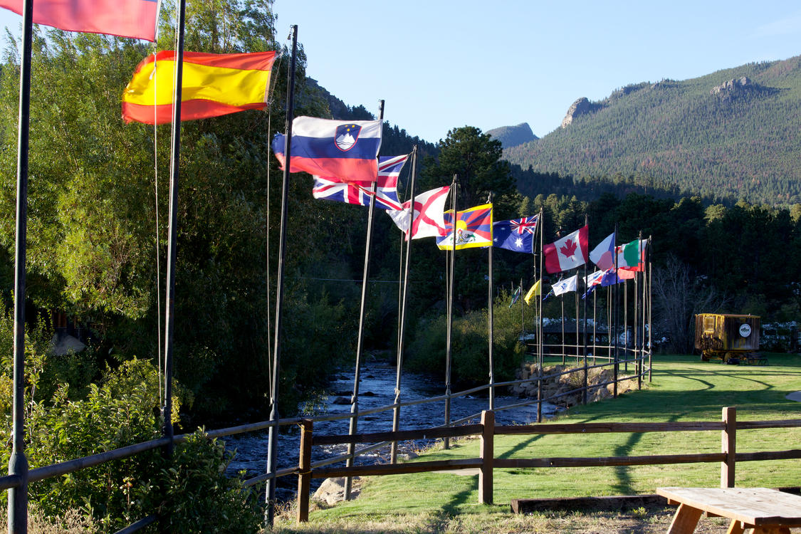 International Flags at Trout Haven Resorts